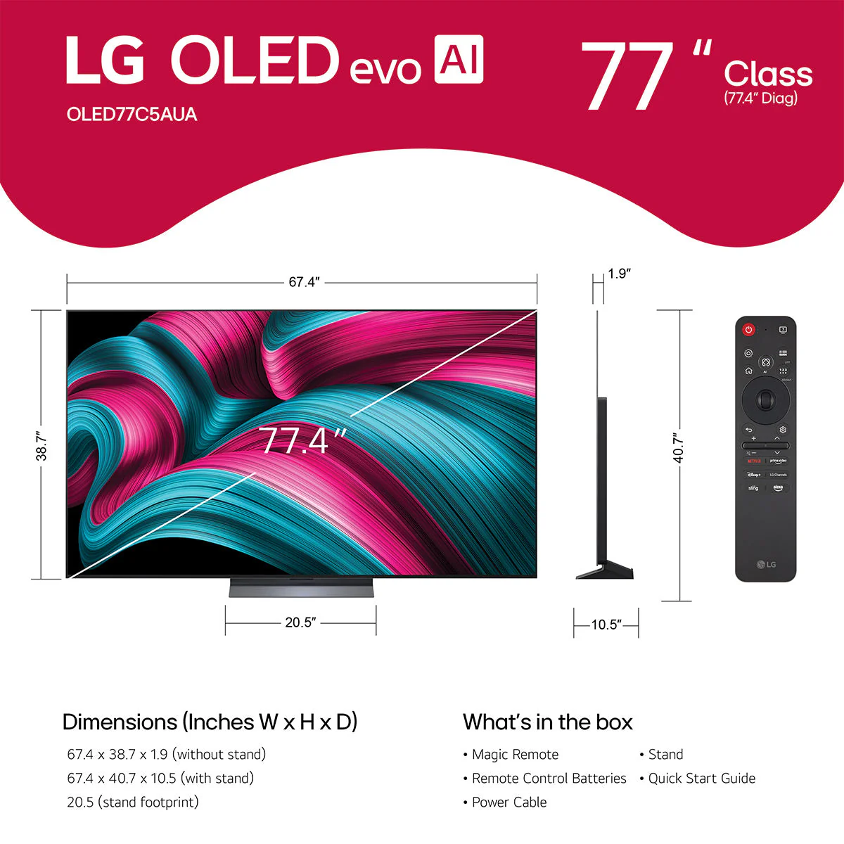 LG OLED evo AI C5 77 Inch 4K Smart TV - Image 8