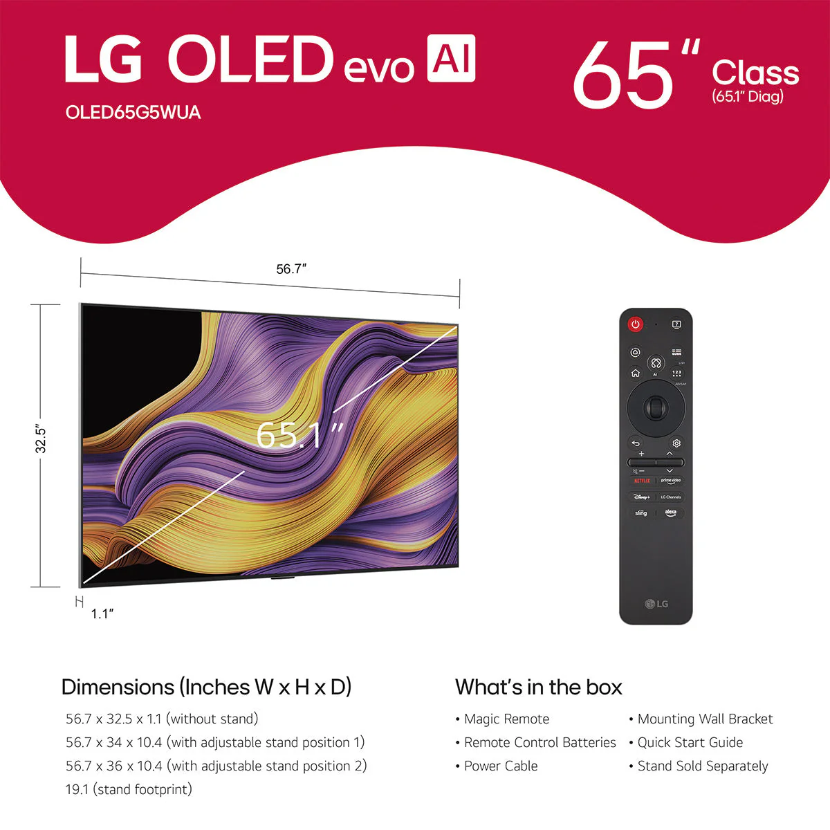 LG OLED evo AI G5 65 Inch 4K Smart TV - Image 8