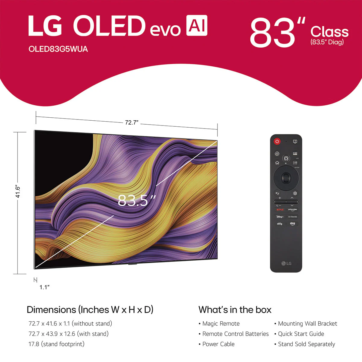 LG OLED evo AI G5 83 Inch 4K Smart TV - Image 8