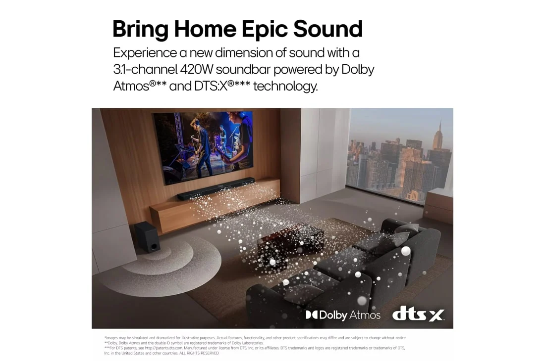 LG SG10TY Soundbar for TV with Dolby Atmos 3.1 Channel - Image 12
