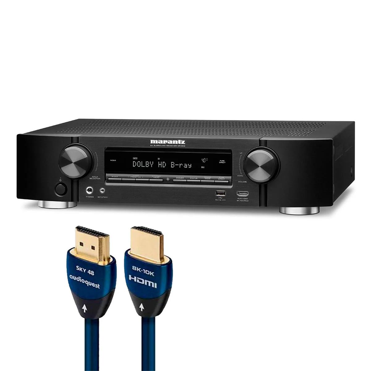Marantz NR1510 5.2 Channel 4K Ultra Hd Slim Line AV Receiver with Heos Built-in (Black) - Image 2