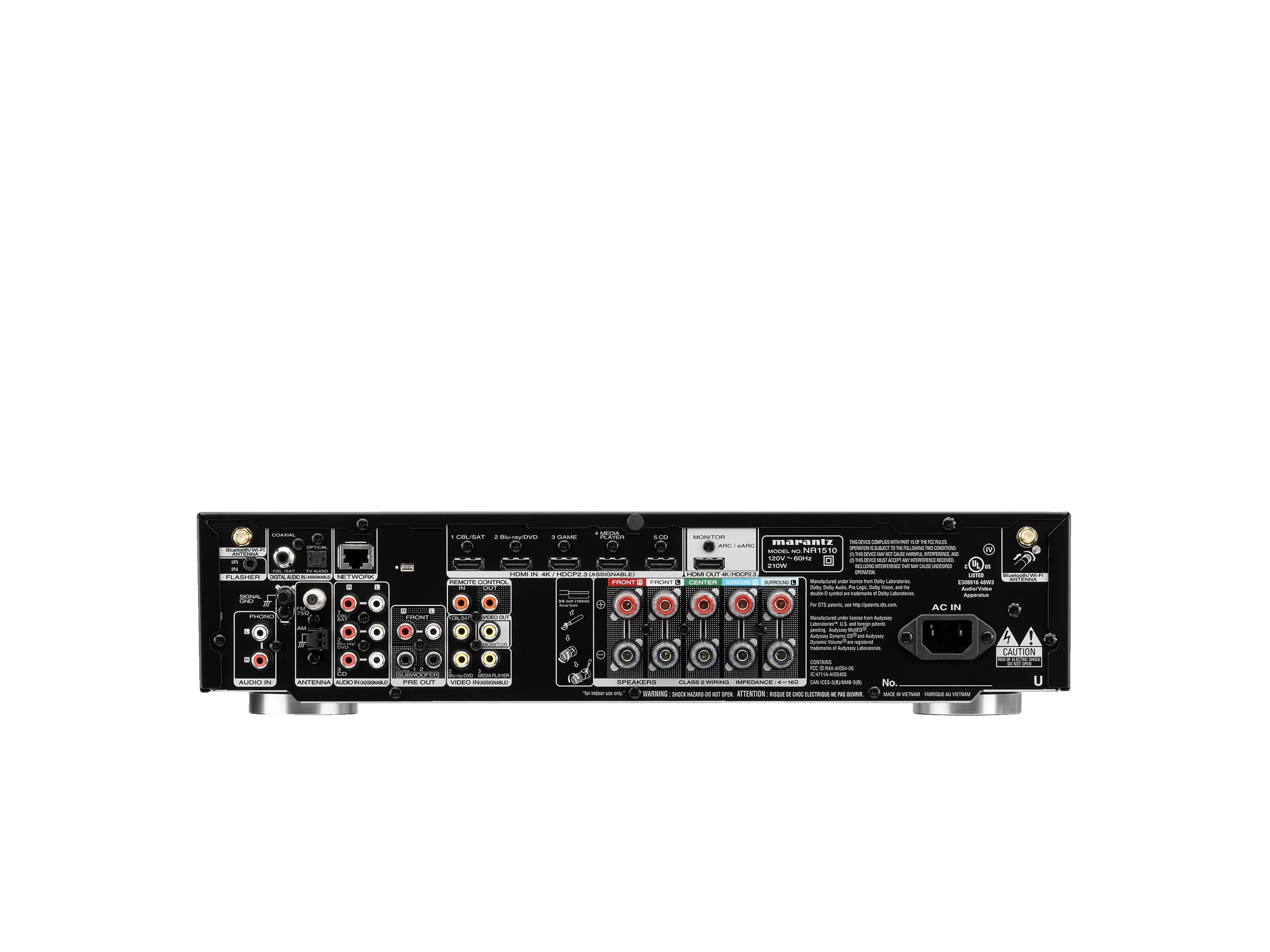 Marantz NR1510 5.2 Channel 4K Ultra Hd Slim Line AV Receiver with Heos Built-in (Black) - Image 4