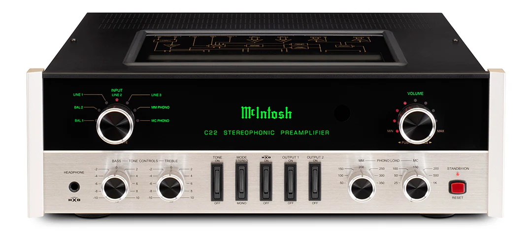 McIntosh C22 2-Channel Vacuum Tube Preamplifier Mk V (Black)