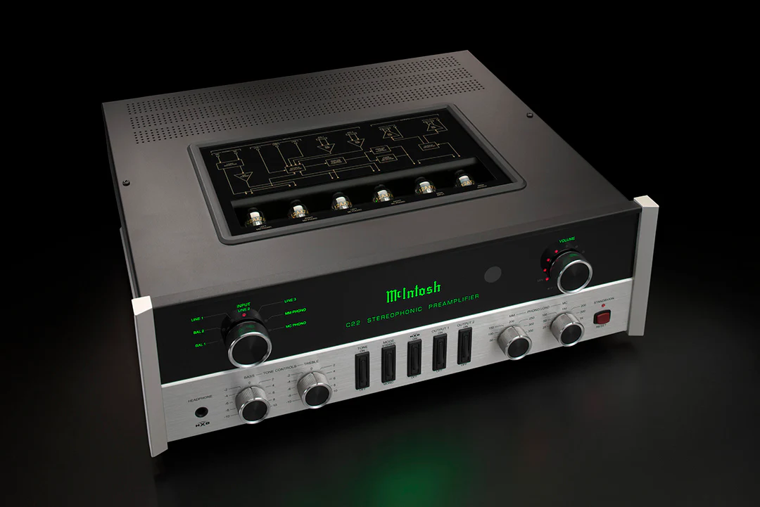 McIntosh C22 2-Channel Vacuum Tube Preamplifier Mk V (Black) - Image 7