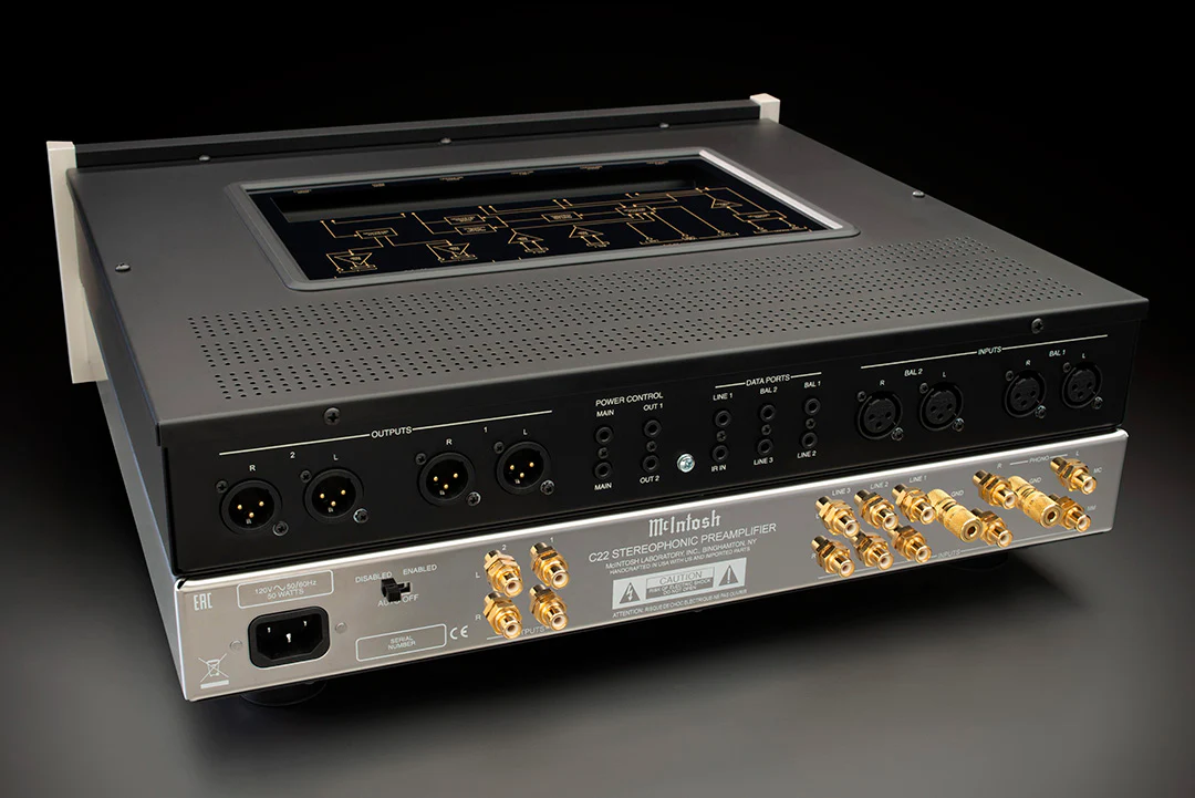 McIntosh C22 2-Channel Vacuum Tube Preamplifier Mk V (Black) - Image 8