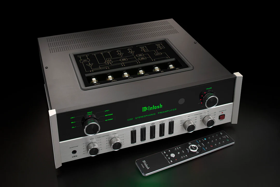 McIntosh C22 2-Channel Vacuum Tube Preamplifier Mk V (Black) - Image 9