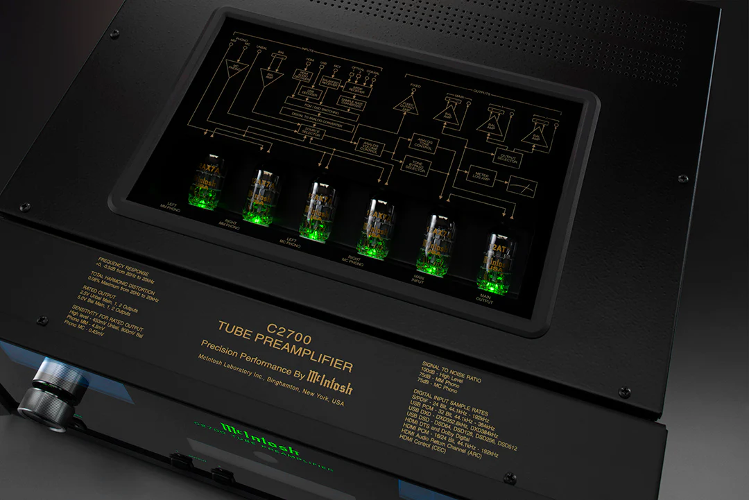 McIntosh C2700 2-Channel Vacuum Tube Preamplifier (Black) - Image 10