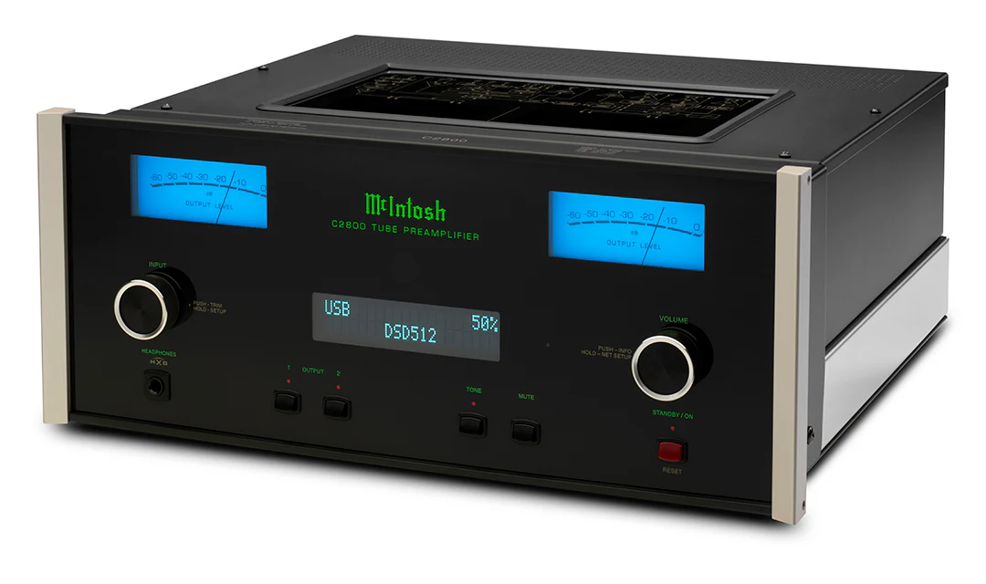 McIntosh C2800 2-Channel Vacuum Tube Preamplifier (Black) - Image 3