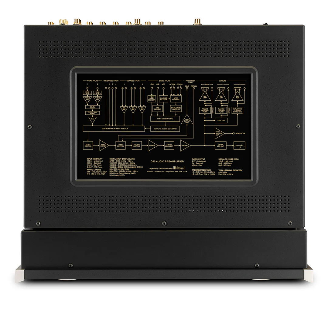 McIntosh C55 2-Channel Solid State Preamplifier (Black) - Image 7