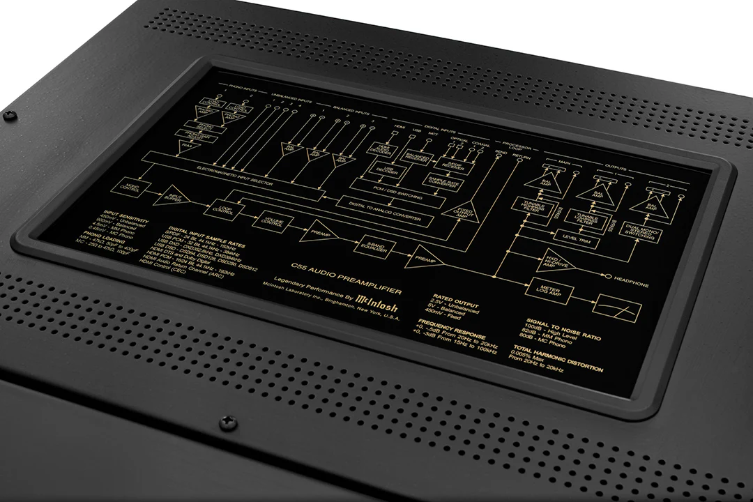 McIntosh C55 2-Channel Solid State Preamplifier (Black) - Image 9