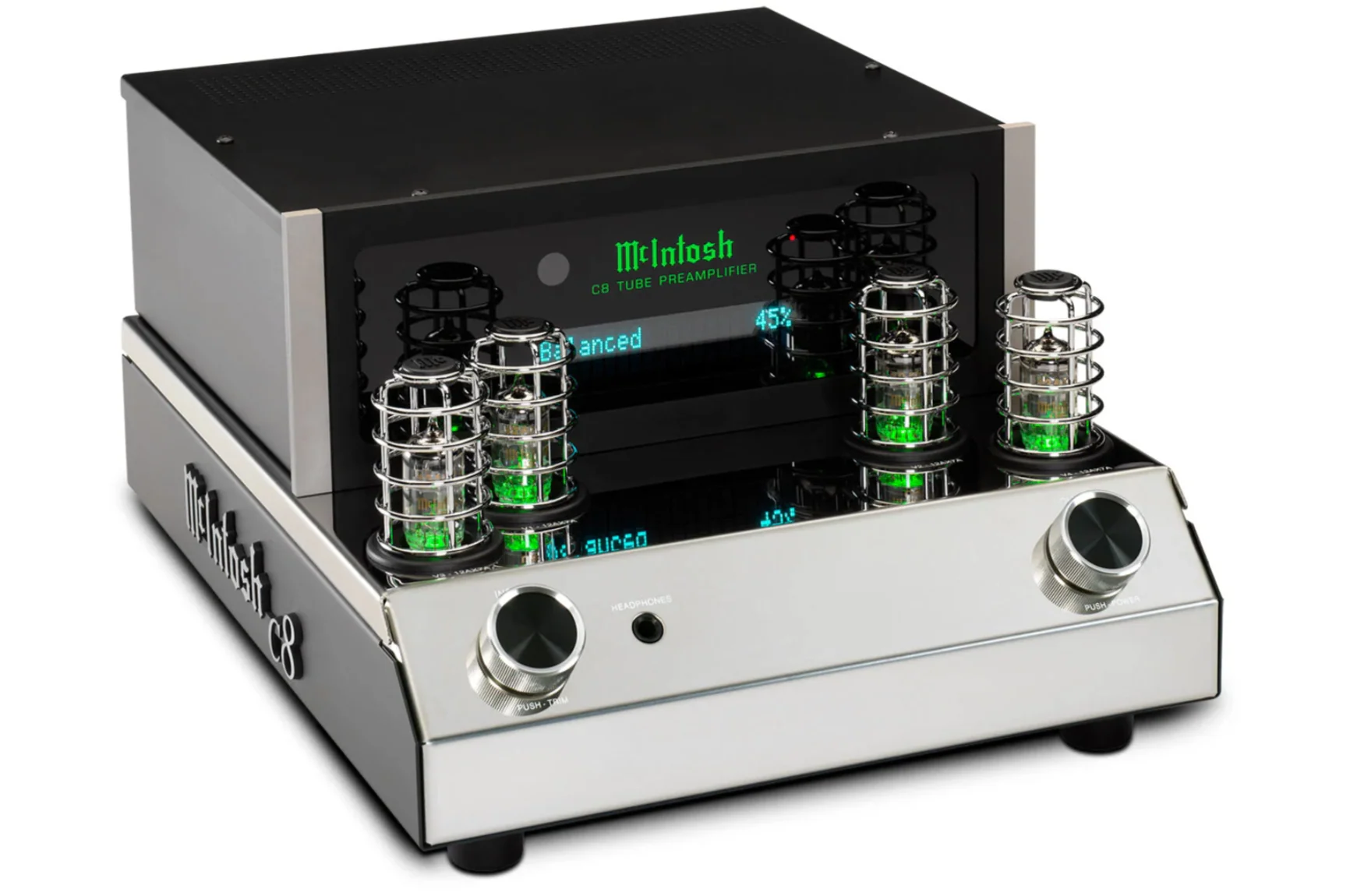 McIntosh C8 2-Channel Vacuum Tube Preamplifier (Black) - Image 2