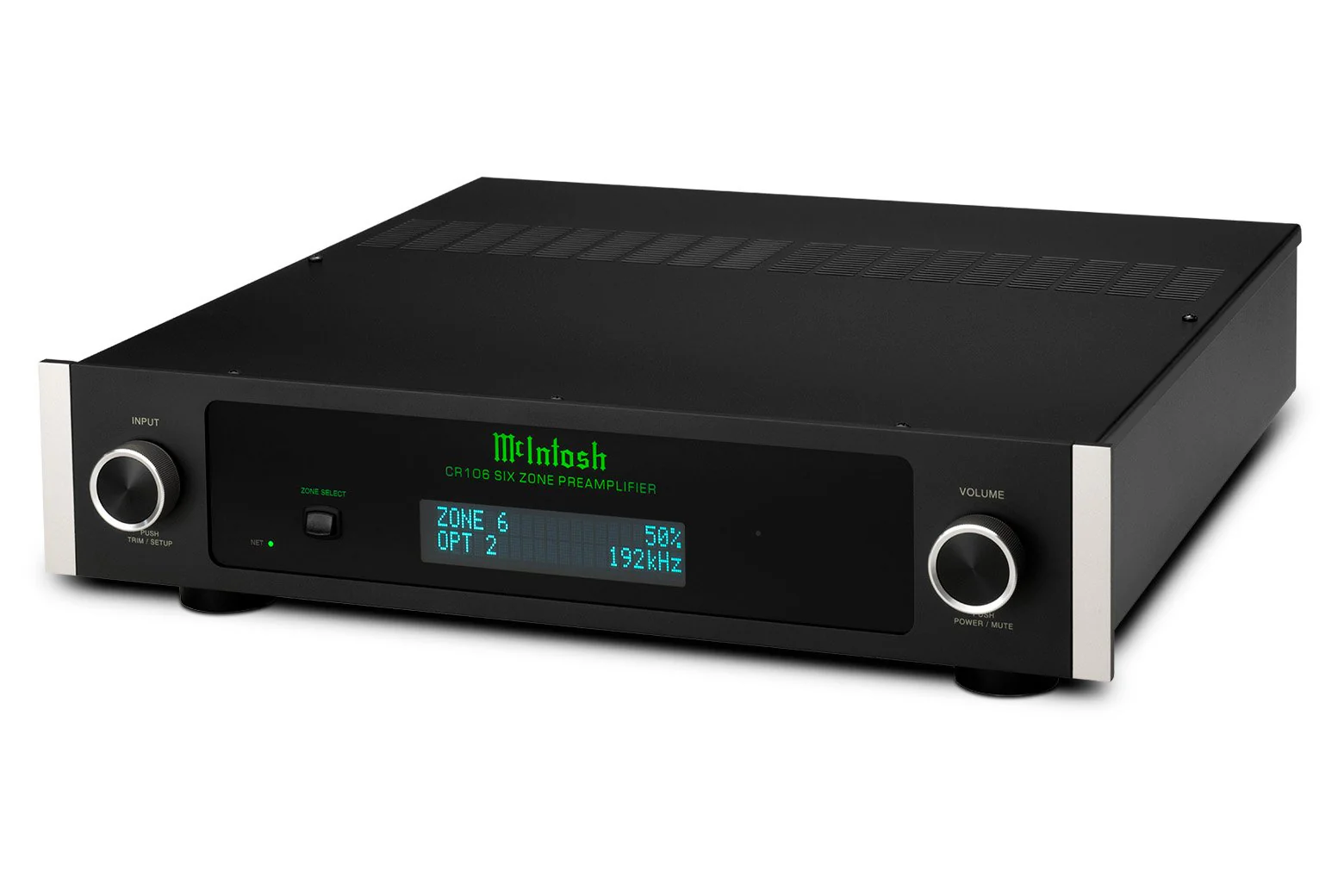 McIntosh CR106 2-Channel 6-Zone Preamplifier / Audio Matrix (Black) - Image 2