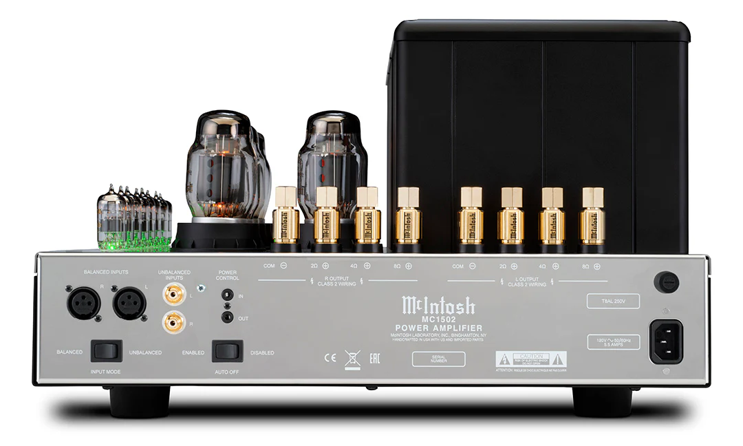 McIntosh MC1502 2-Channel Vacuum Tube Amplifier (Black) - Image 8