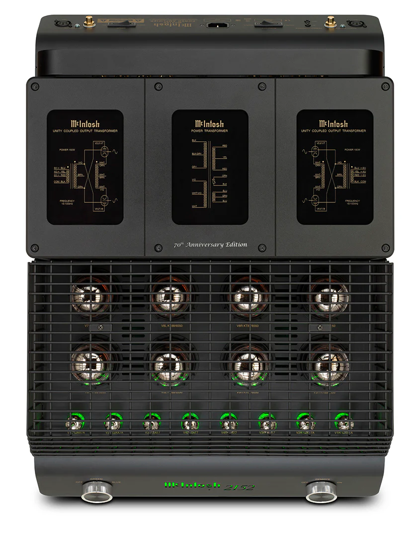 McIntosh MC2152 70th Anniversary 2-Channel Vacuum Tube Amplifier (Black) - Image 7