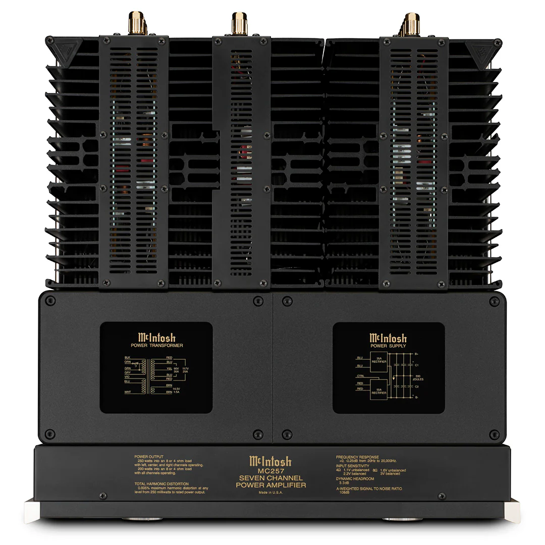 McIntosh MC257 7-Channel Solid State Amplifier (Black) - Image 4