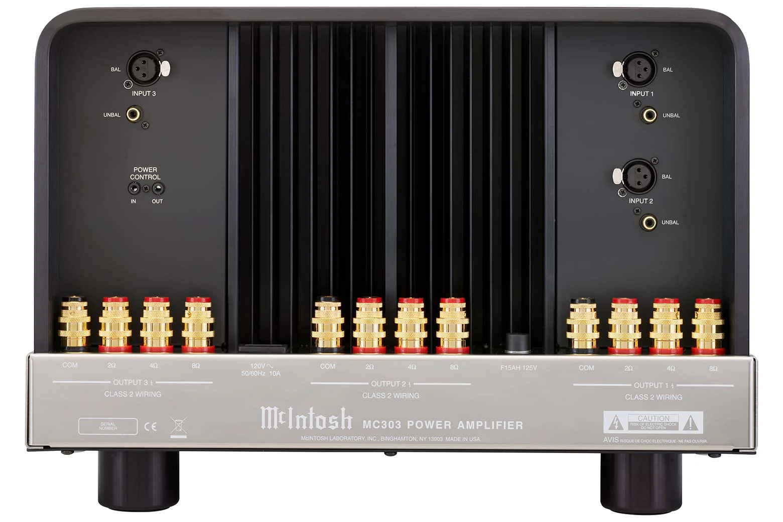 McIntosh MC303 3-Channel Solid State Amplifier (Black) - Image 3