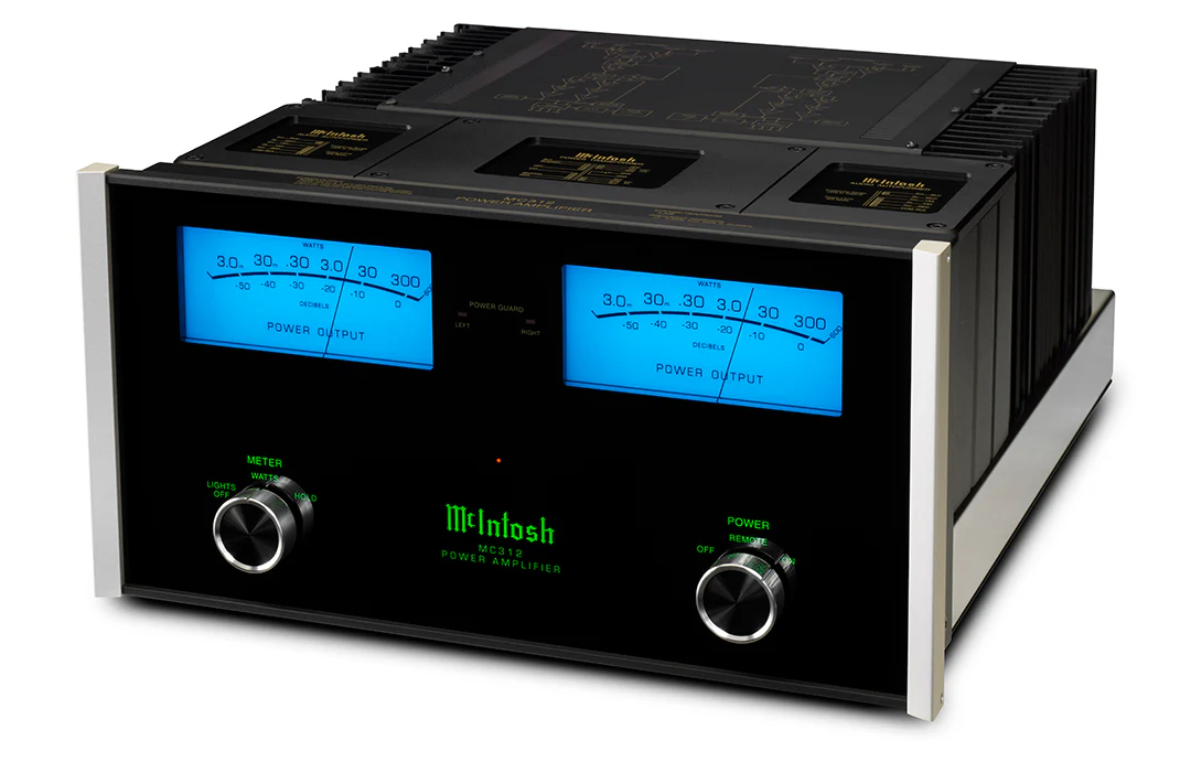 McIntosh MC312 2-Channel Solid State Amplifier (Black) - Image 2