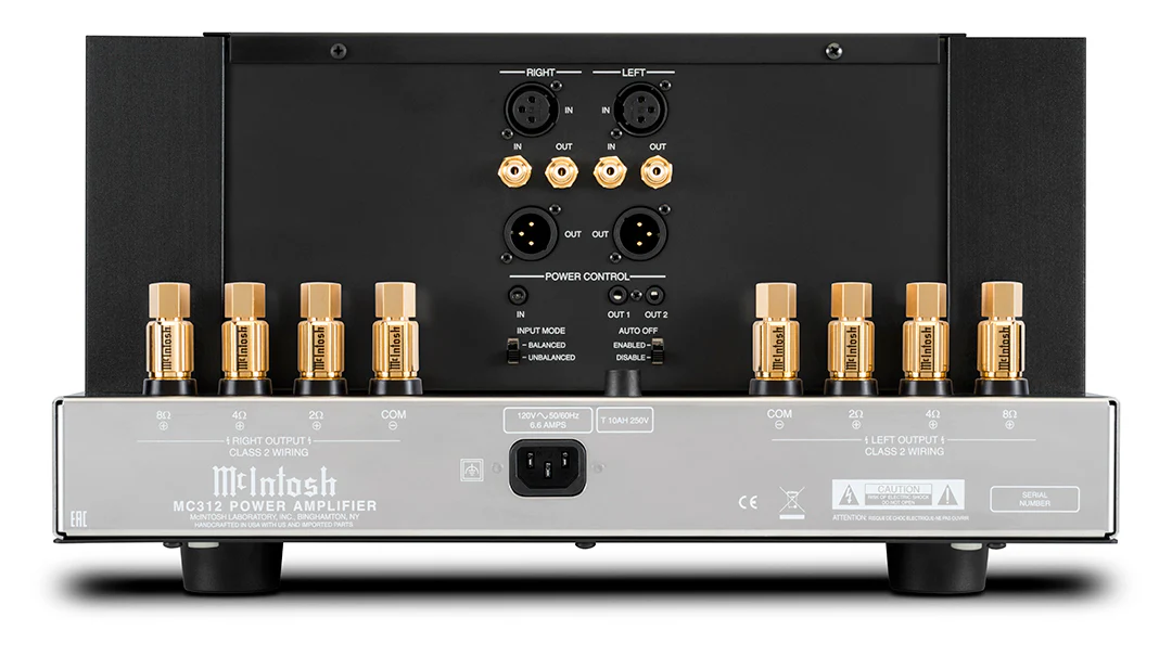 McIntosh MC312 2-Channel Solid State Amplifier (Black) - Image 4