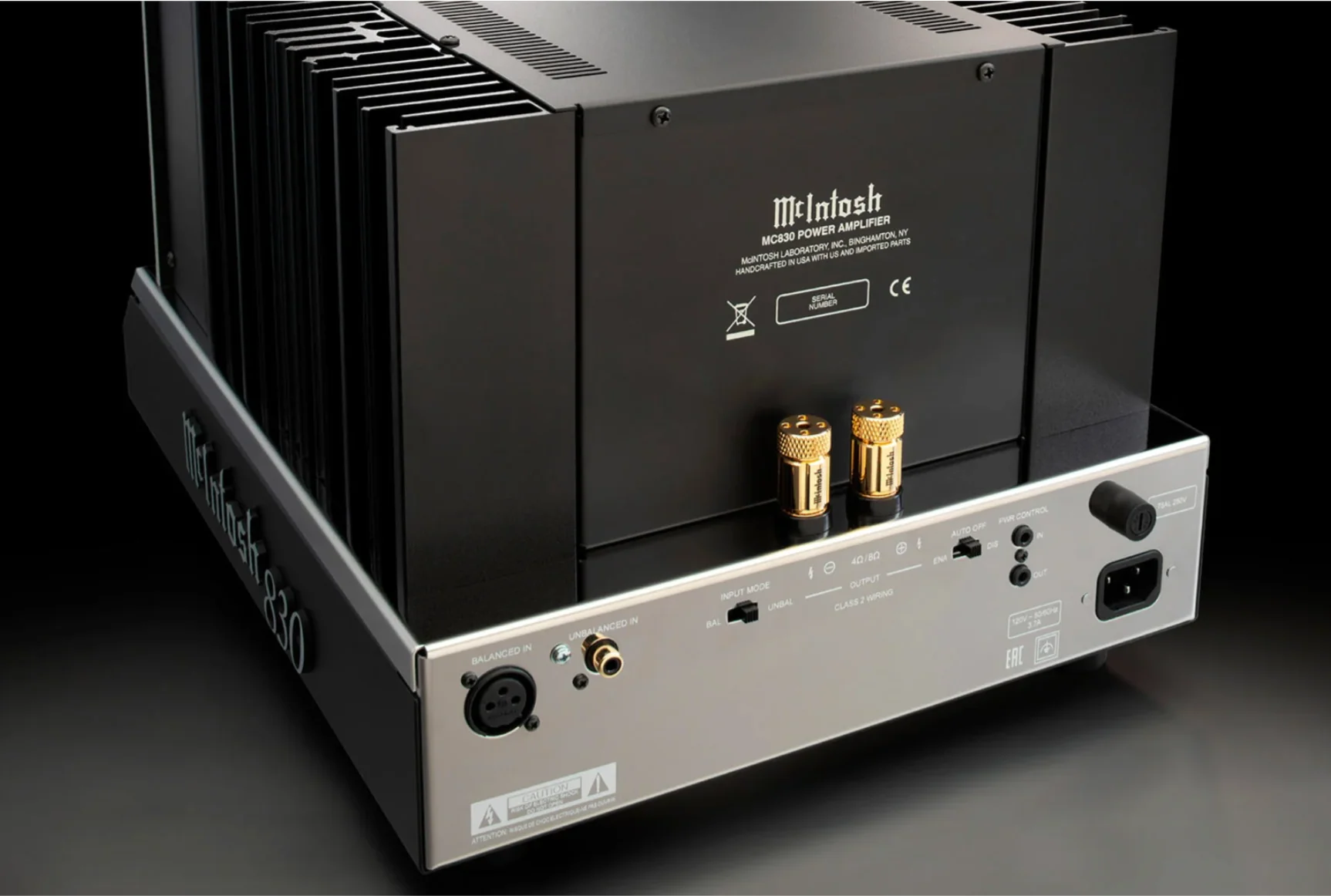 McIntosh MC830 1-Channel Solid State Amplifier (Black) - Image 8