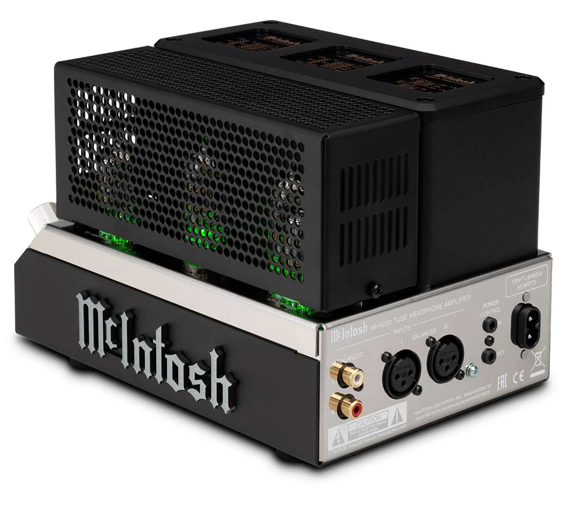 McIntosh MHA200 2-Channel Vacuum Tube Headphone Amplifier (Black) - Image 3