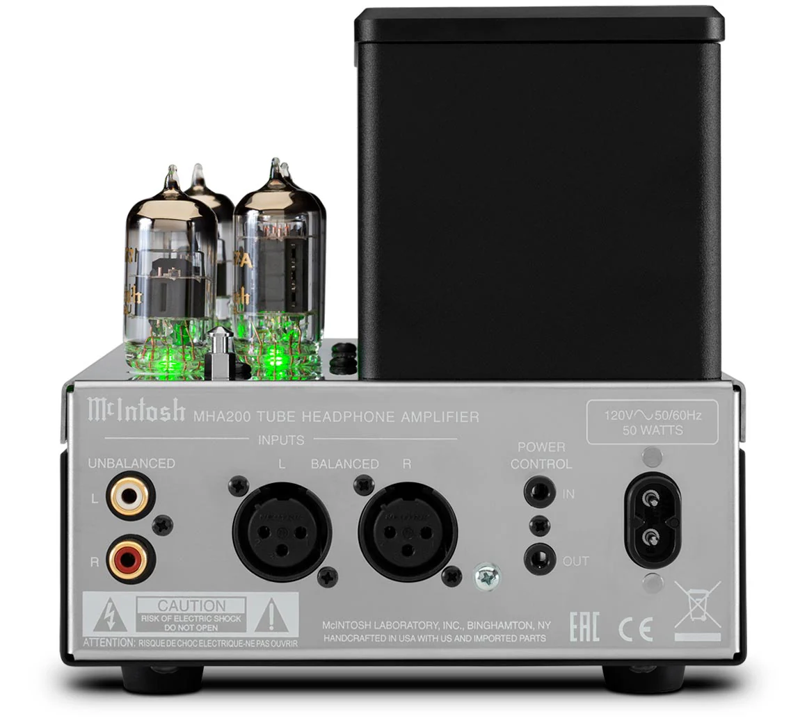 McIntosh MHA200 2-Channel Vacuum Tube Headphone Amplifier (Black) - Image 4
