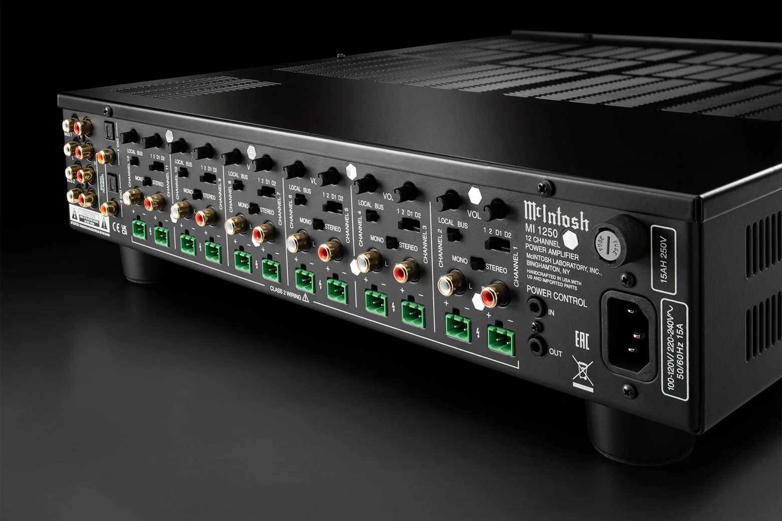 McIntosh MI1250 12-Channel Digital Amplifier (Black) - Image 7