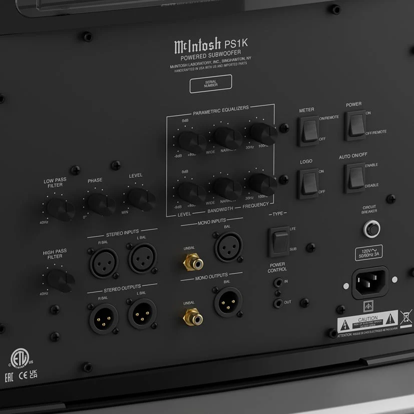 McIntosh PS1K Powered Subwoofer (Each) (Black) - Image 6