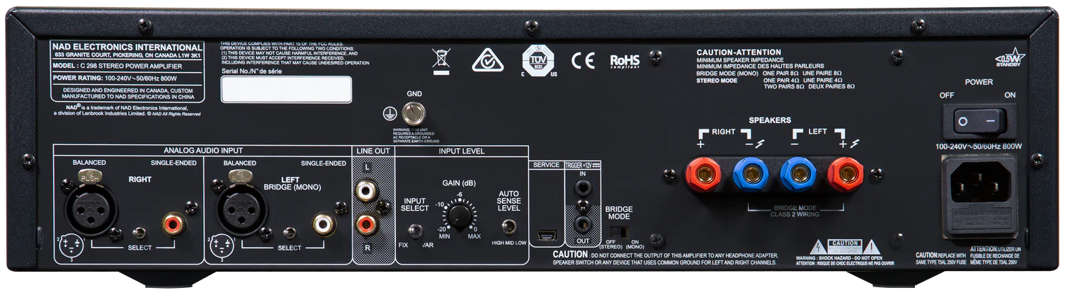 NAD C 298 Stereo Power Amplifier - Image 3