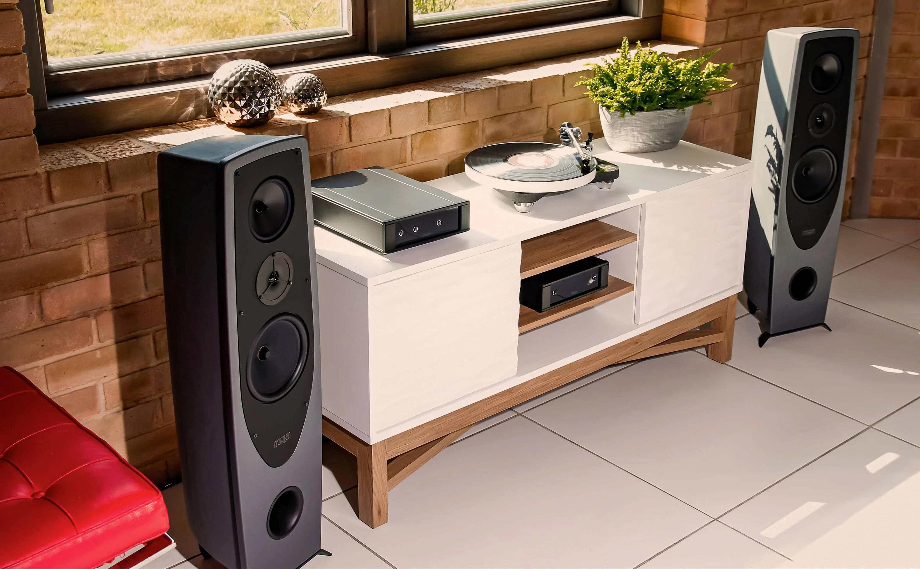 Rega AYA Floorstanding Loudspeakers - Pair (Steel with Dark Grey) - Image 14