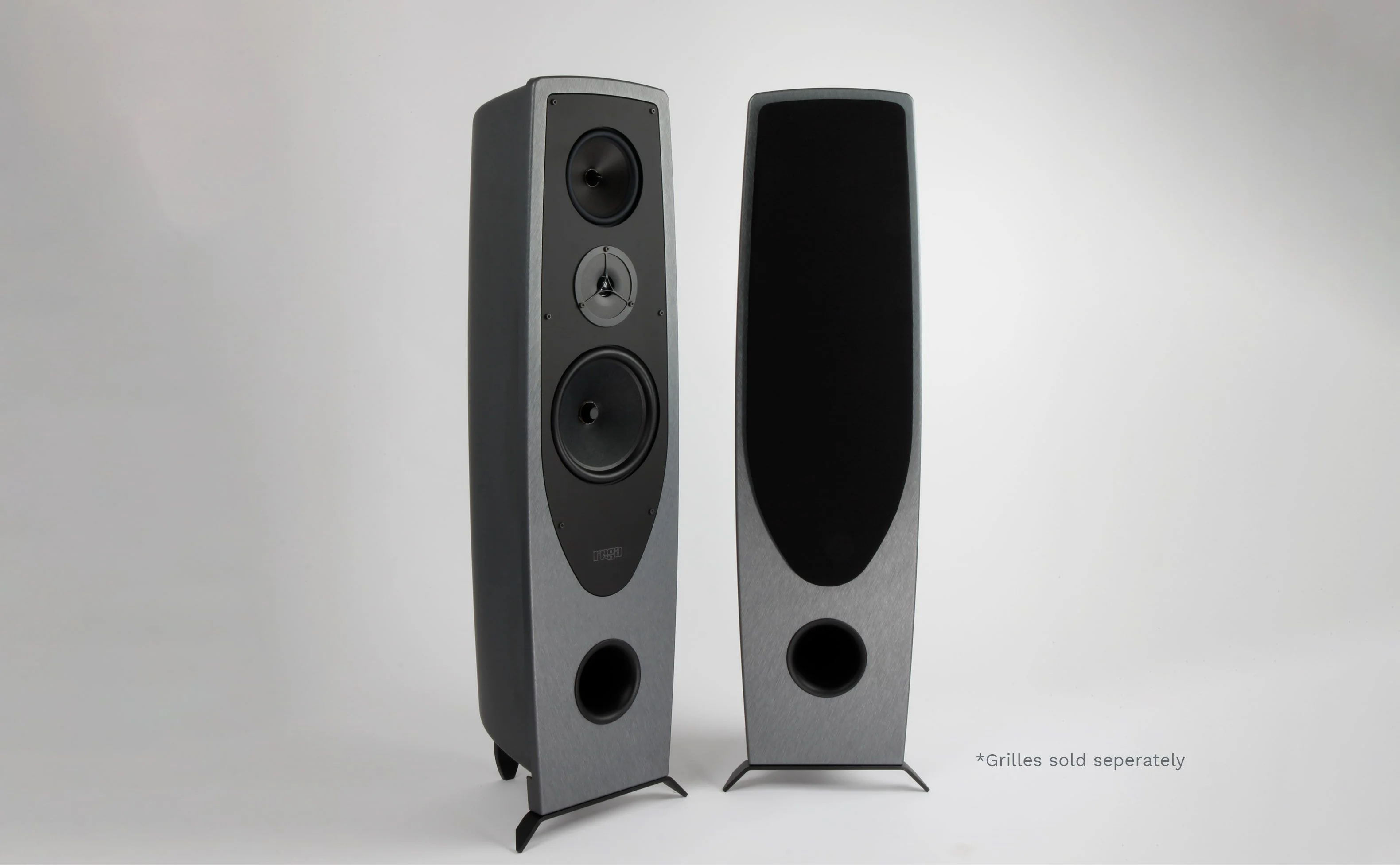 Rega AYA Floorstanding Loudspeakers - Pair (Steel with Dark Grey) - Image 5