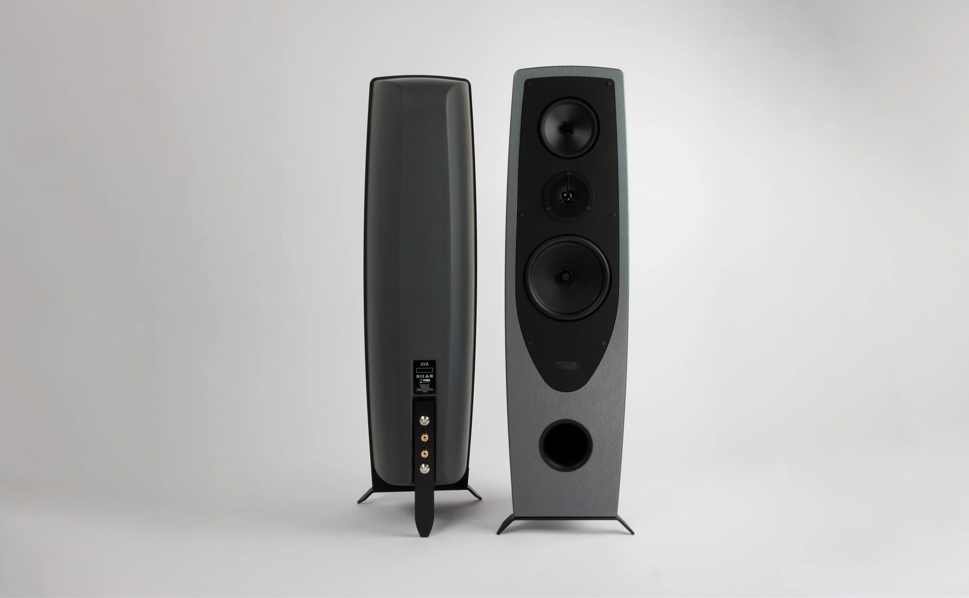 Rega AYA Floorstanding Loudspeakers - Pair (Steel with Dark Grey) - Image 6