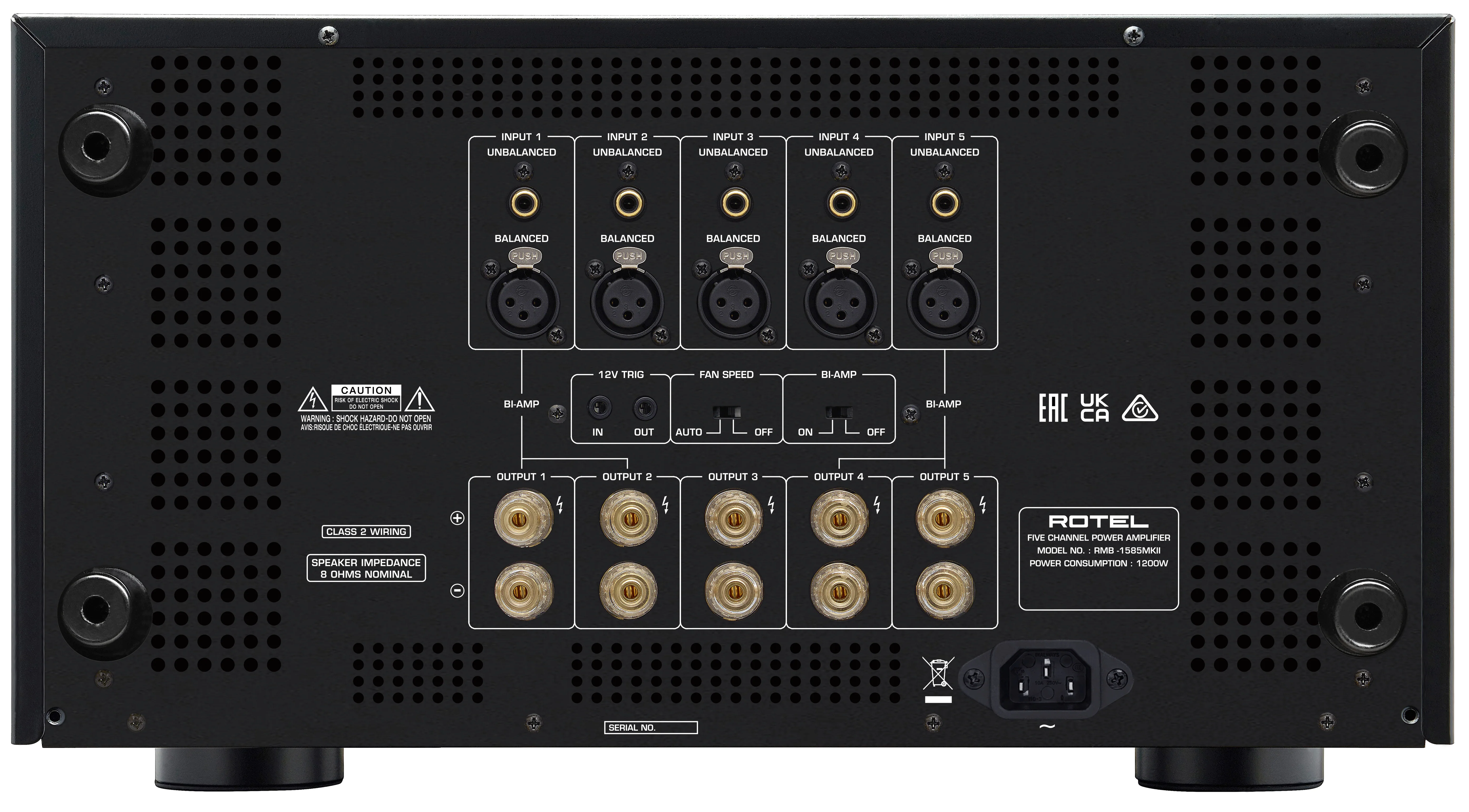 Rotel RMB-1585 MKII Multi-Channel Power Amplifier - Image 3