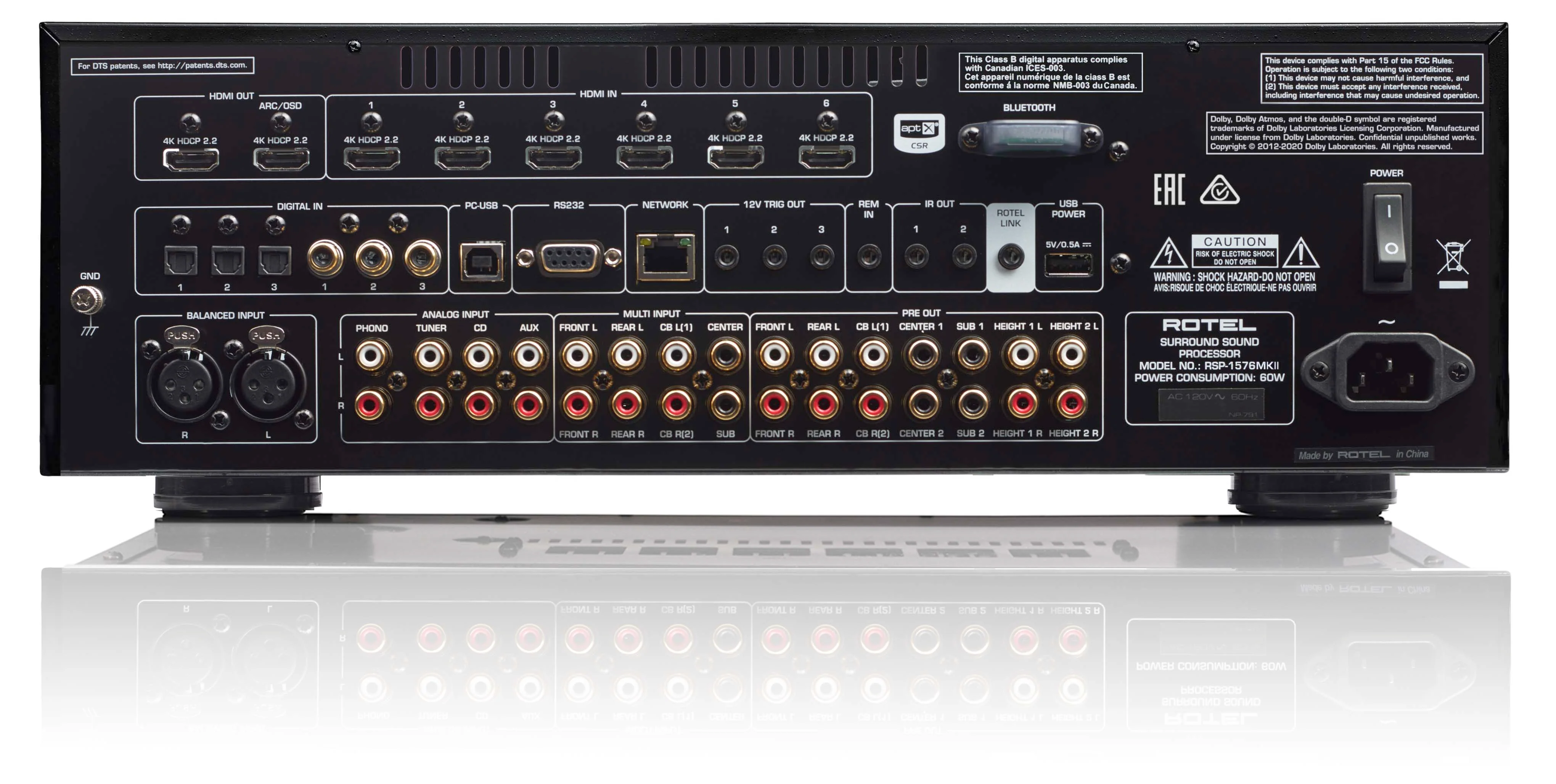 Rotel RSP-1576 MKII Surround Sound Processor - Image 3