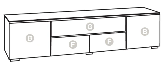 Salamander Chameleon Barcelona 245 Quad-Width Speaker Integrated Cabinet - Image 3