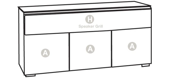 Salamander Chameleon Barcelona 339 Triple-Width Speaker Integrated Cabinet - Image 3