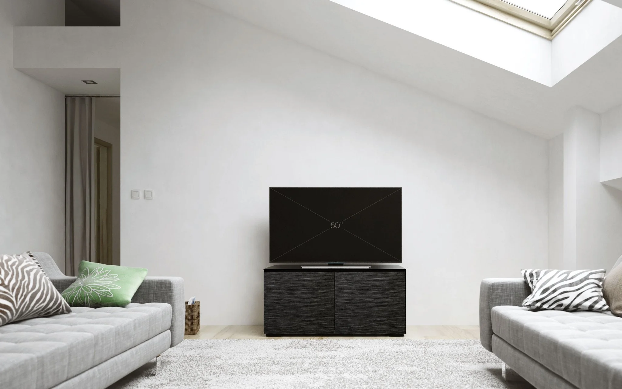 Salamander Chameleon Chicago 221 Twin-Width AV Cabinet (Black Oak) - Image 3