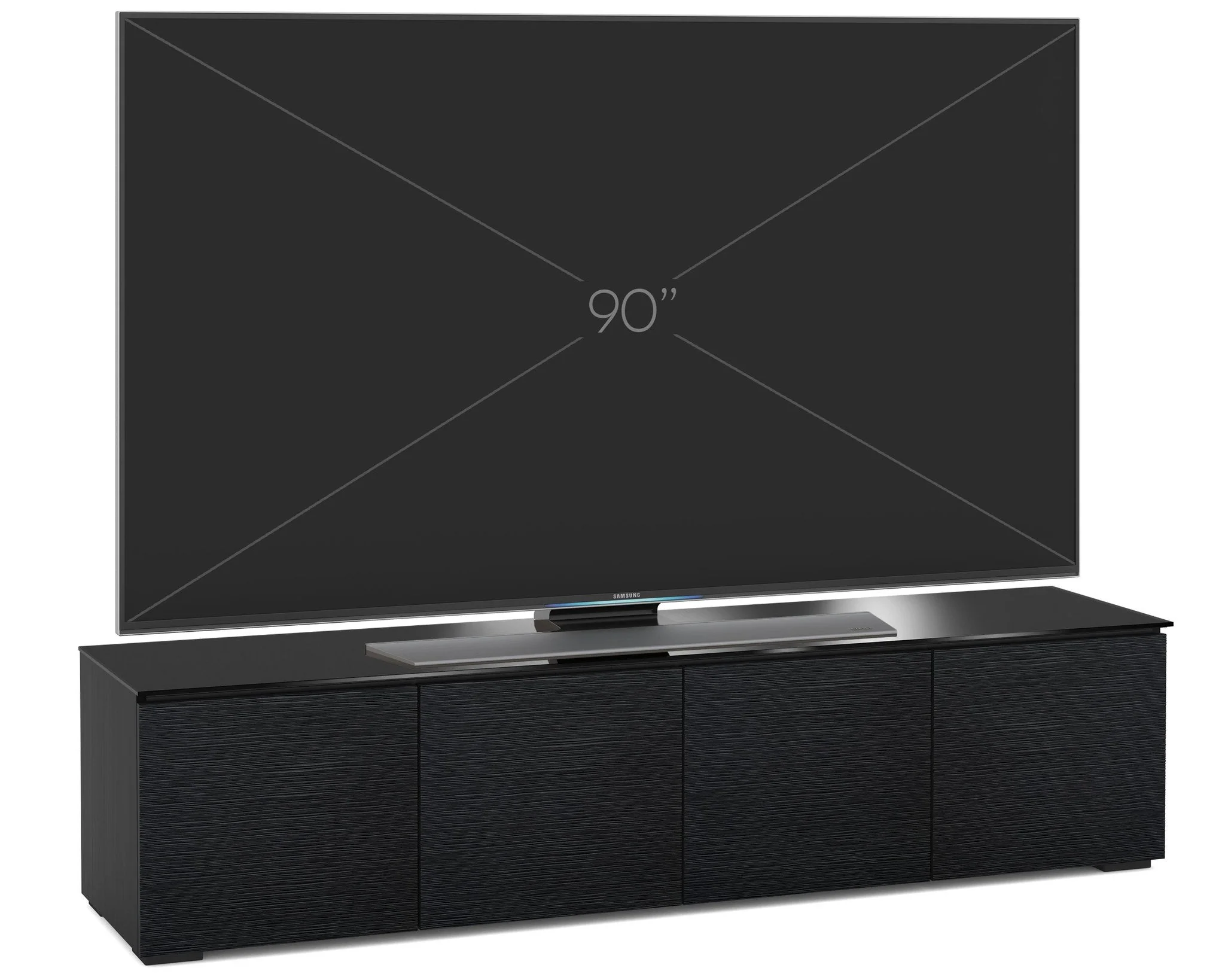 Salamander Chameleon Chicago 247 Quad-Width AV Cabinet (Black Oak) - Image 2