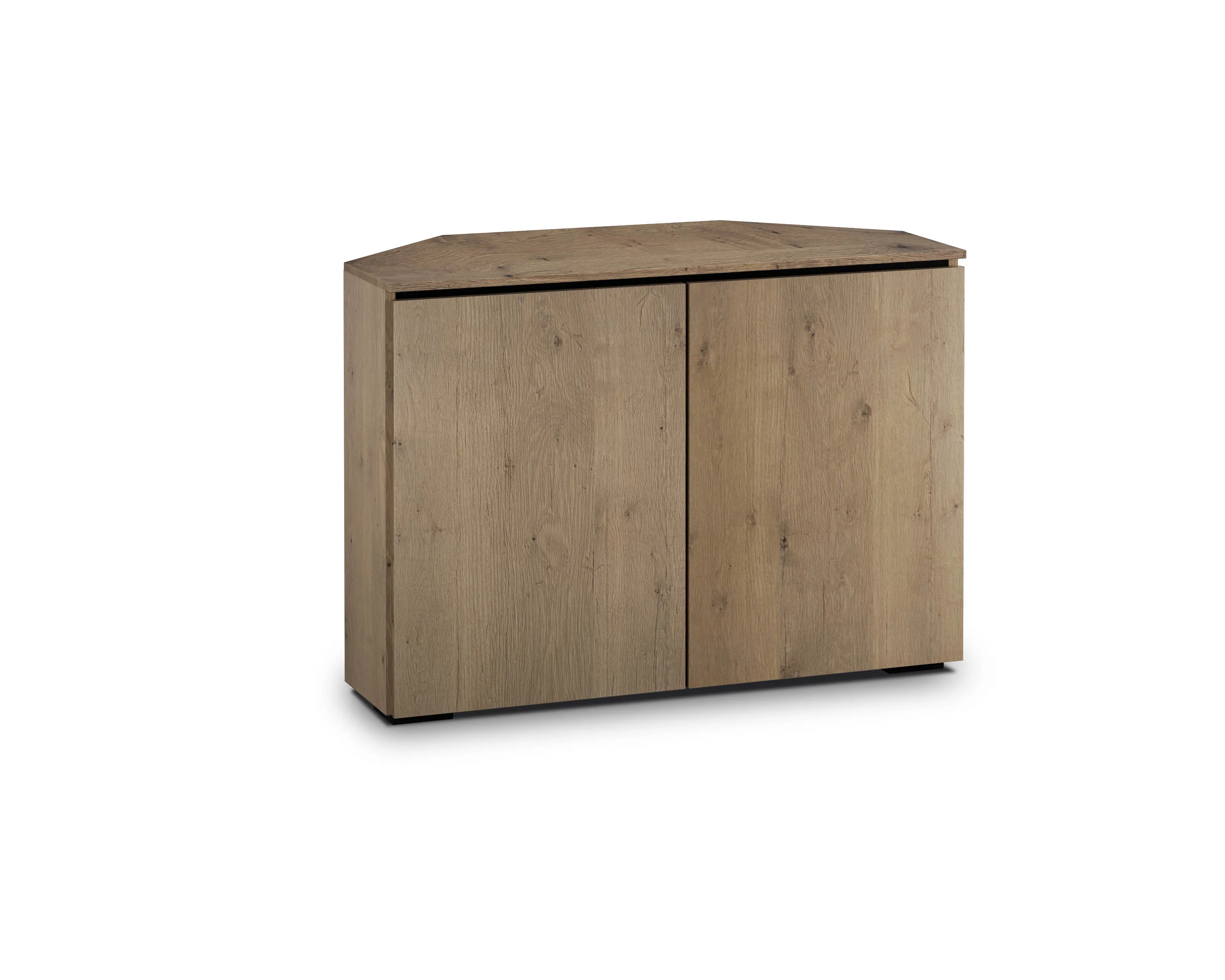 Salamander Chameleon Lancaster 323 CR Twin-Width AV Corner Cabinet (Barn Board Oak)