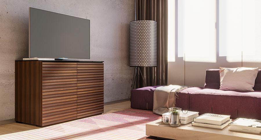 Salamander Chameleon Zurich 323 Twin-Width AV Cabinet (Opium Brown) - Image 3
