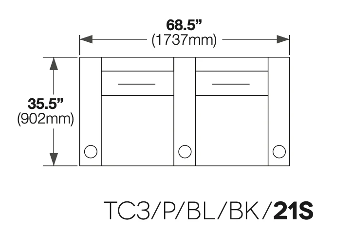 Salamander Designs AV Basics TC3 Two-Seat Combination Straight - Image 5