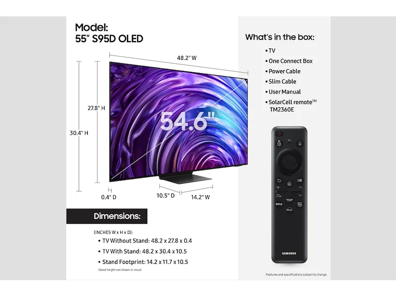 Samsung 55 Inch Class OLED S95D TV - Image 5