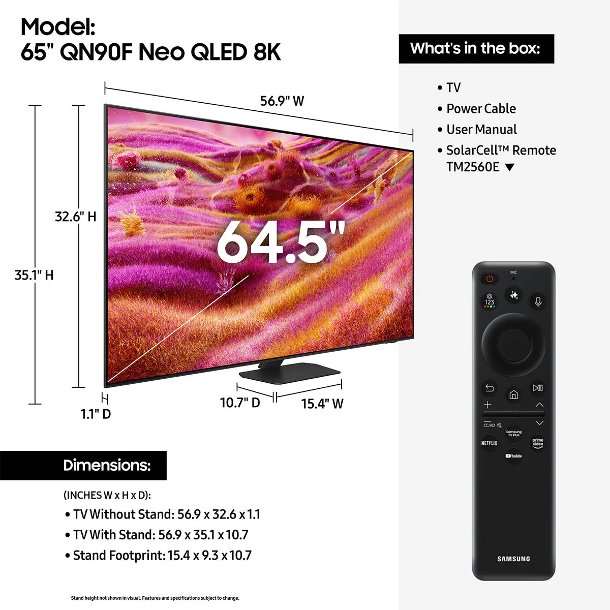 Samsung QN90F 65 Inch Class Neo QLED 4K Vision AI Smart TV (2025) - Image 5