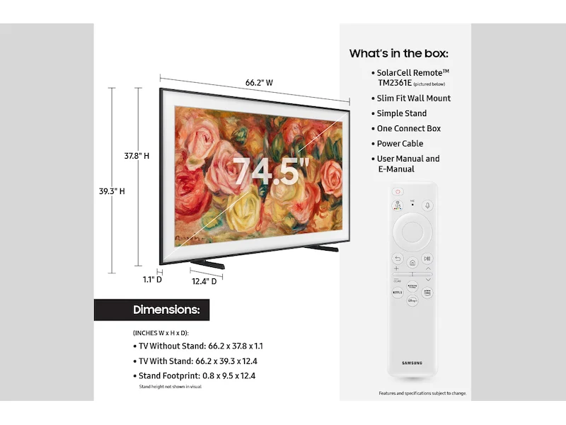 Samsung 75 Inch Class The Frame QLED 4K LS03D TV - Image 5