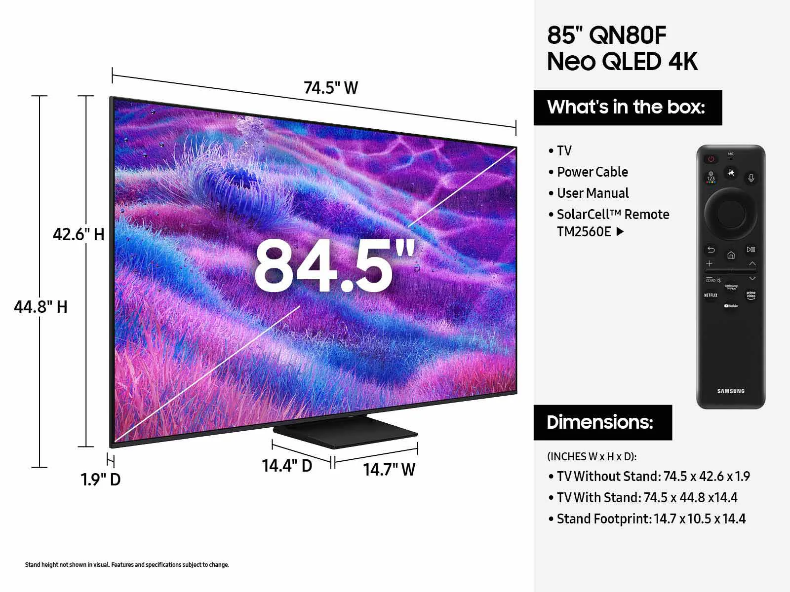 Samsung 85" Class Neo QLED 4K QN80F Samsung Vision AI Smart TV (2025) - Image 5