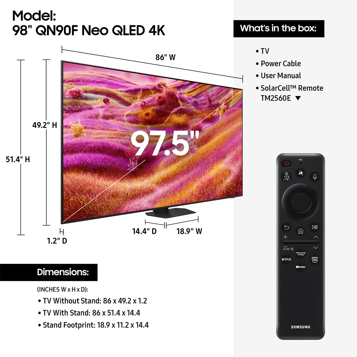 Samsung QN90F Samsung 98 Inch Class Neo 4K QN90F Vision AI Smart TV (2025) - Image 5