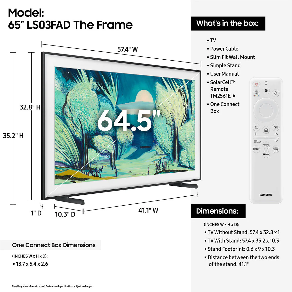 Samsung LS03FA 65 Inch QLED 4K The Frame Art Mode Vision AI Smart TV (2025) - Image 9