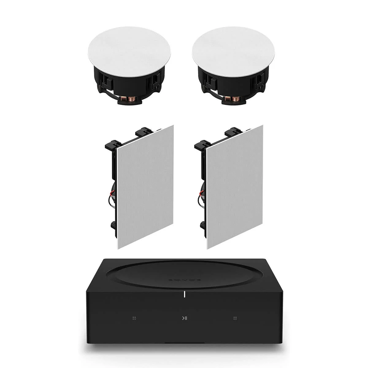 Sonos Architectural by Sonance In-Ceiling & In-Wall Speaker Bundle Sonos Amp