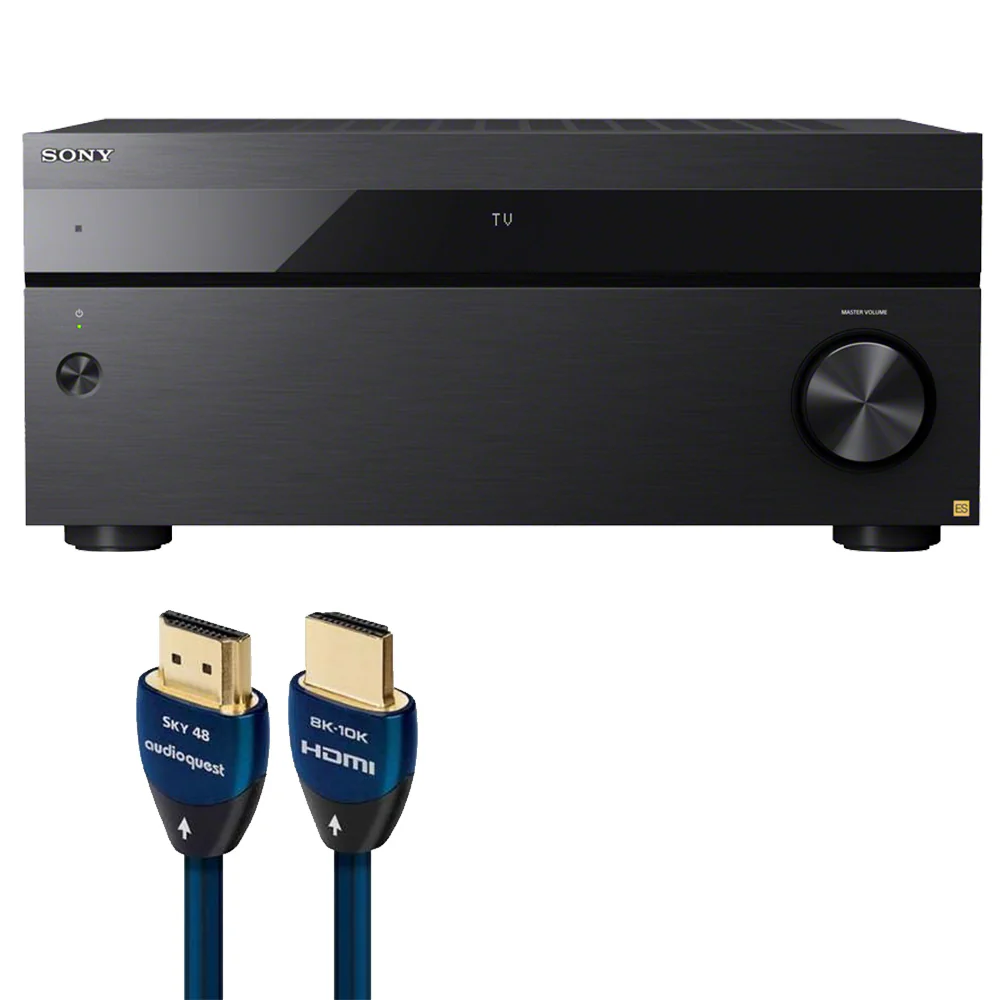 Sony STR-AZ3000ES 9.2 8K A/V Receiver Bundle w/ AudioQuest Sky 48 48Gbps HDMI Cable (3m)