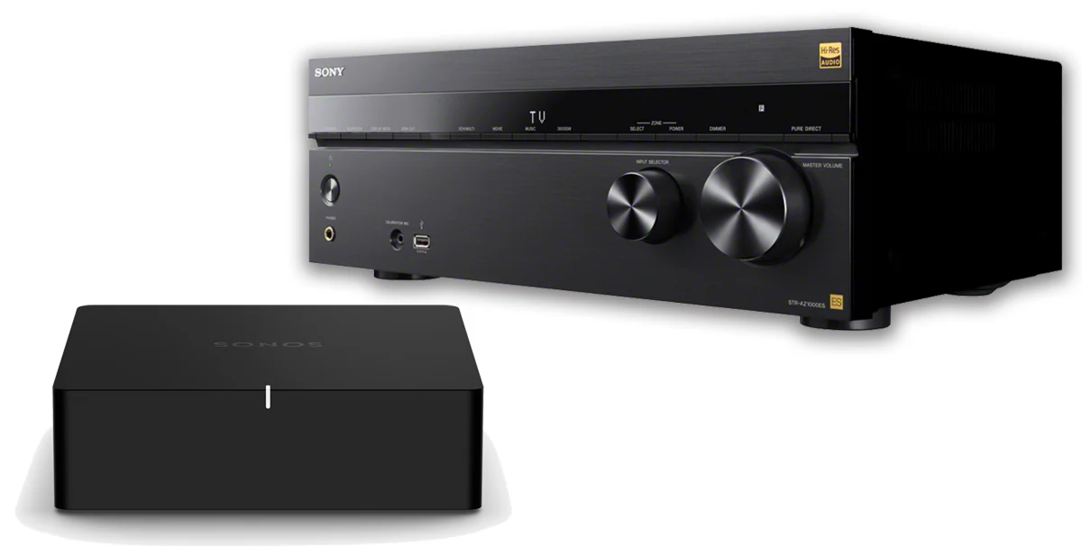 Sony STR-AZ1000ES 7.2 Channel 8K A/V Receiver Bundle with Sonos Port