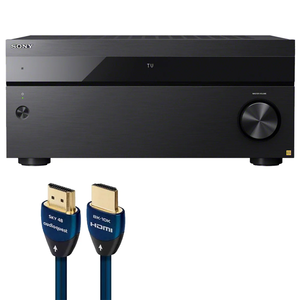 Sony STR-AZ5000ES 11.2 Channel 8K Receiver Bundle w/ AudioQuest Sky 48 48Gbps HDMI Cable (3m)
